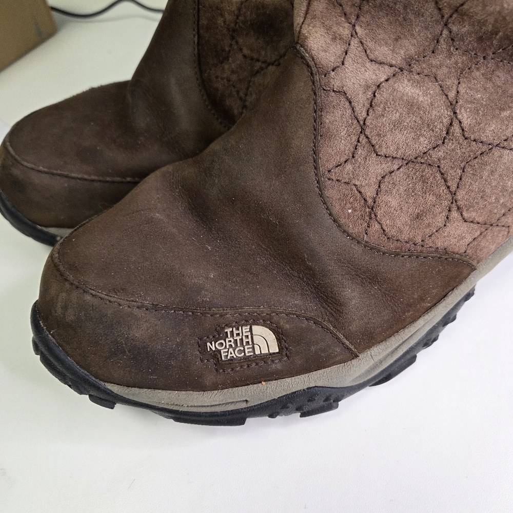 The North Face Primaloft Womens Winter‎ Insulated Brown Boots Back Zip Size 10 - Picture 3 of 13